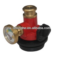 LPG gas regulator with safety inside